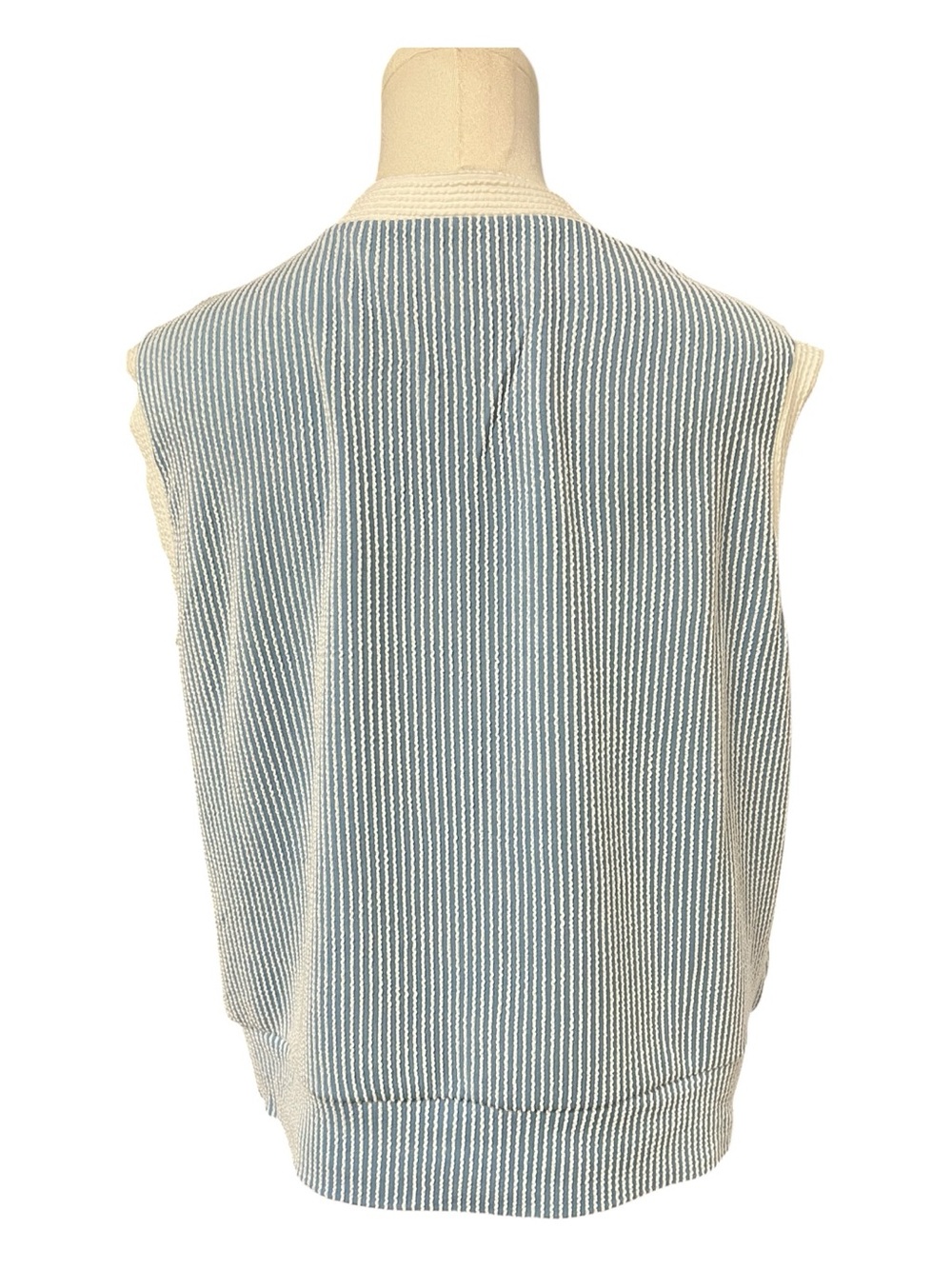 NWOT Blue & White Ribbed Knit 2-Piece Top & Skort Set | Size M - Picture 4 of 9